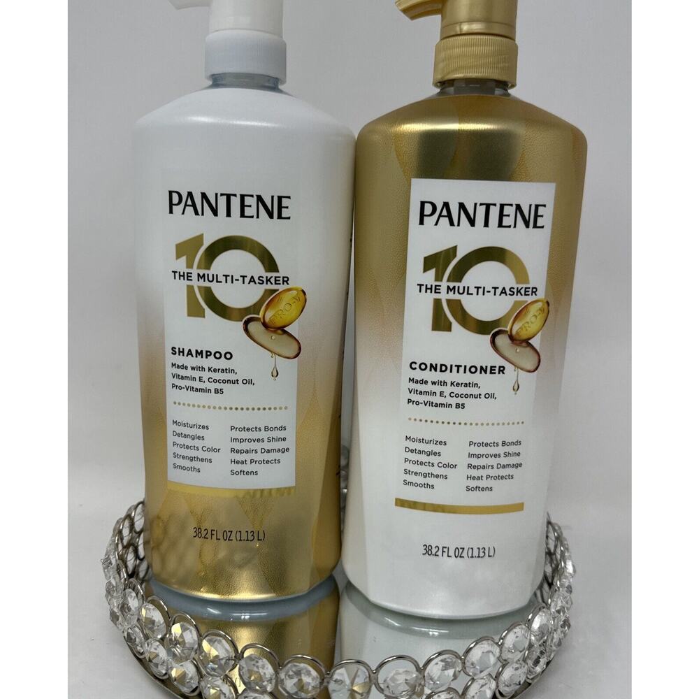 2 Pack Pantene Multi-Tasker 10 - Shampoo & Conditioner 38.2 fl oz/ Each Bottle